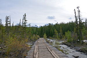 Мост через реку Актру около «Перевалки»