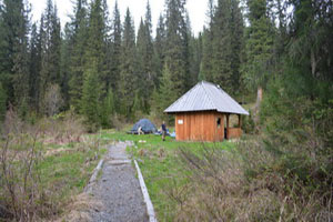 Место для палаток у кордона «Тушканчик»