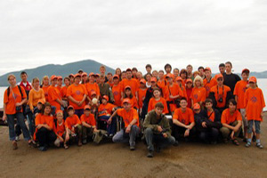 Участники экспедиции на острове Путятина в 2007 году