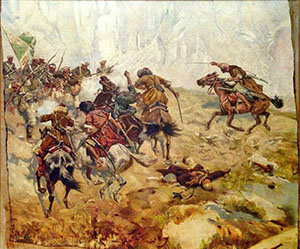 Кавказская война, военная зарисовка Франца Рубо